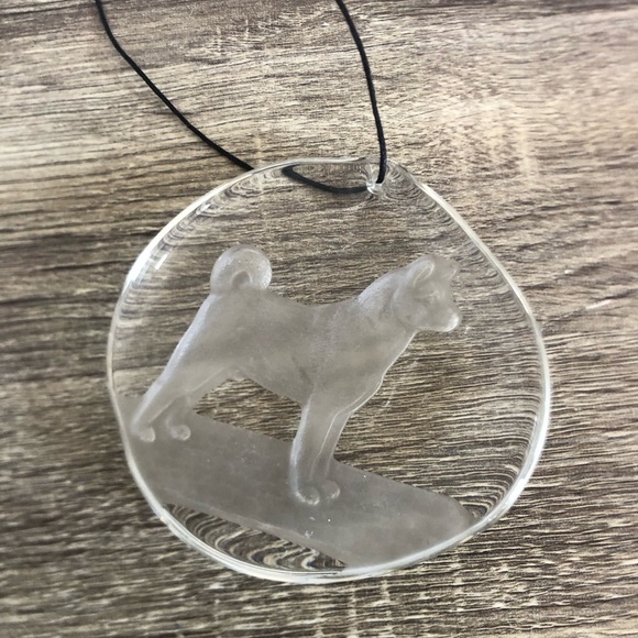 Heavy Glass Dog Suncatcher - Picture 3 of 11